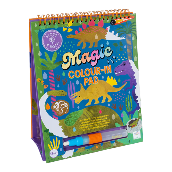 Floss & Rock Magic Colour Changing Water Card Easel & Pen – Dinosaur