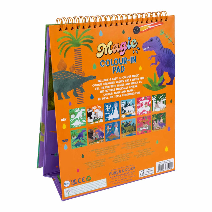Floss &amp; Rock Magic Colour Changing Water Card Easel &amp; Pen – Dinosaur
