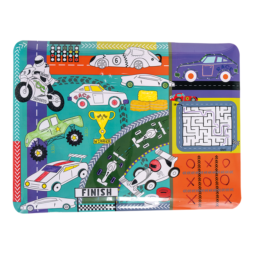 Floss & Rock Colouring Fun & Games Mat – Cars