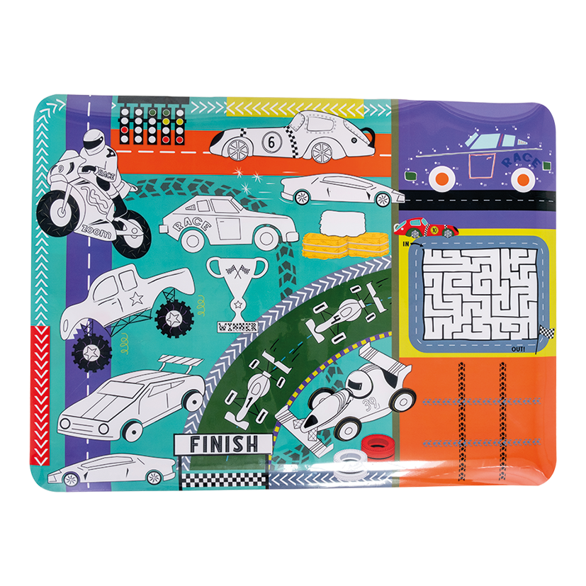 Floss & Rock Colouring Fun & Games Mat – Cars