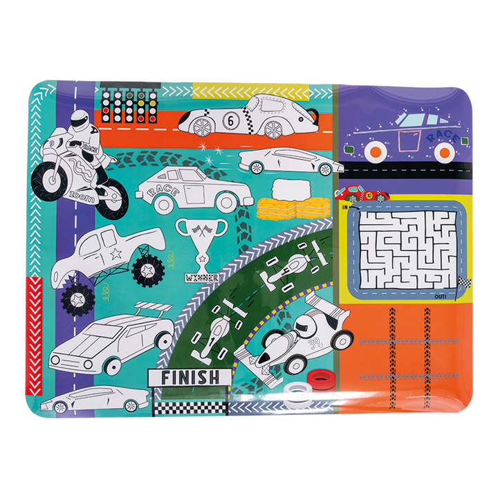 Floss &amp; Rock Colouring Fun &amp; Games Mat – Cars