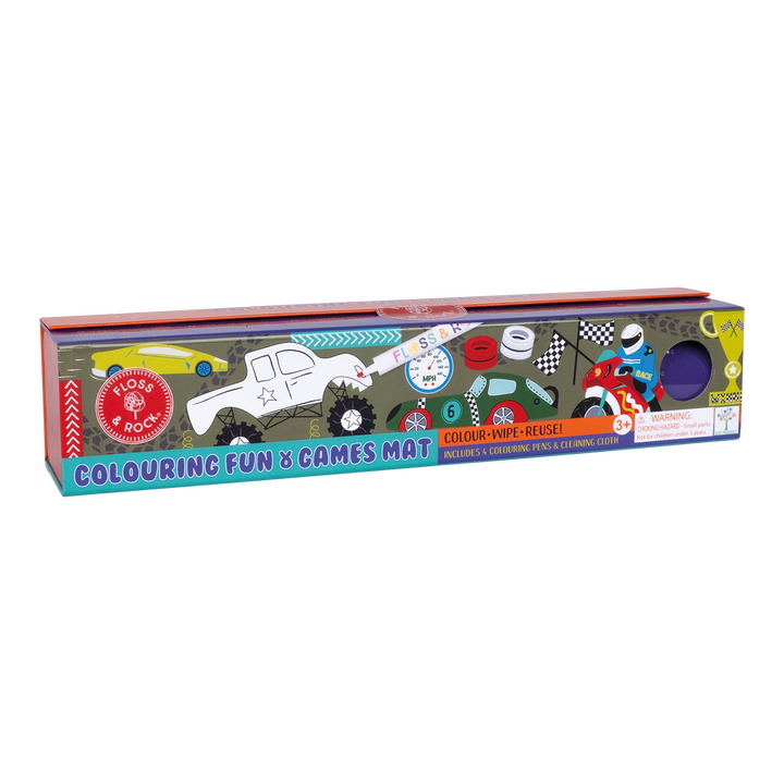 Floss &amp; Rock Colouring Fun &amp; Games Mat – Cars