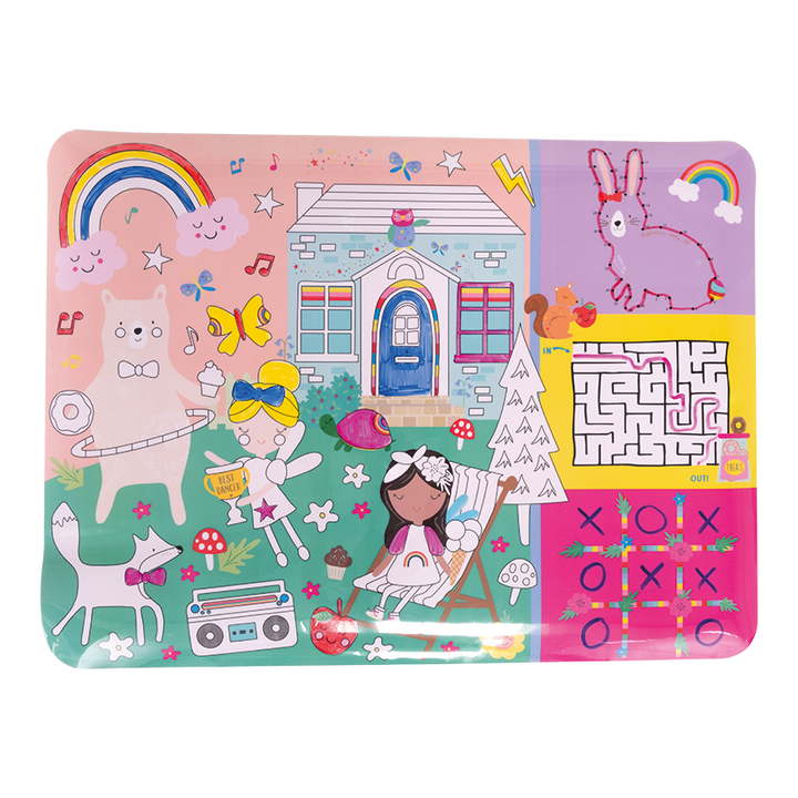 Floss &amp; Rock Colouring Fun &amp; Games Mat – Rainbow Fairy