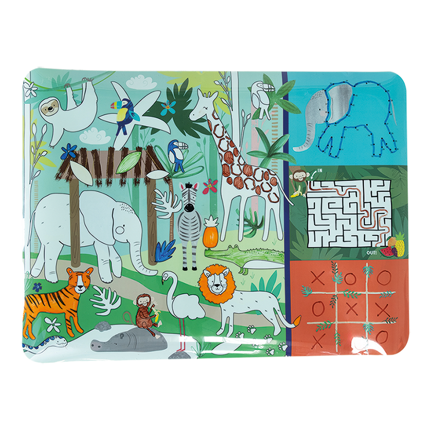 Floss & Rock Colouring Fun & Games Mat – Jungle