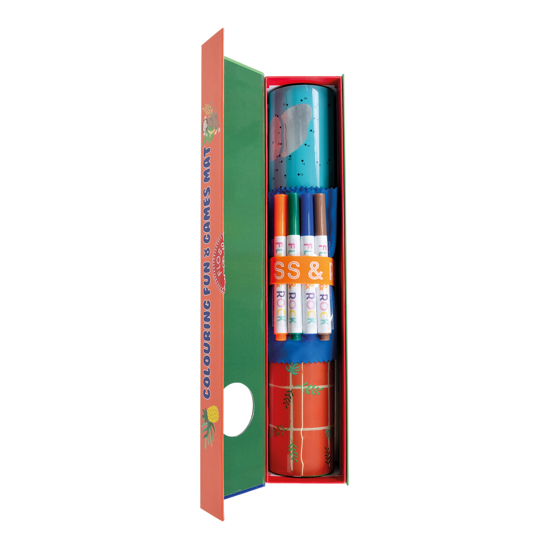 Floss &amp; Rock Colouring Fun &amp; Games Mat – Jungle