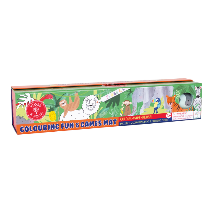 Floss &amp; Rock Colouring Fun &amp; Games Mat – Jungle