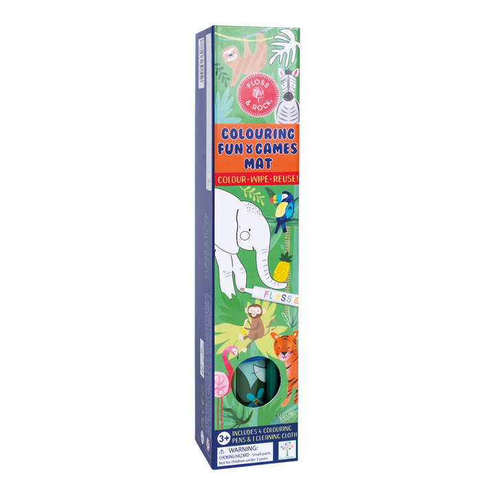 Floss &amp; Rock Colouring Fun &amp; Games Mat – Jungle