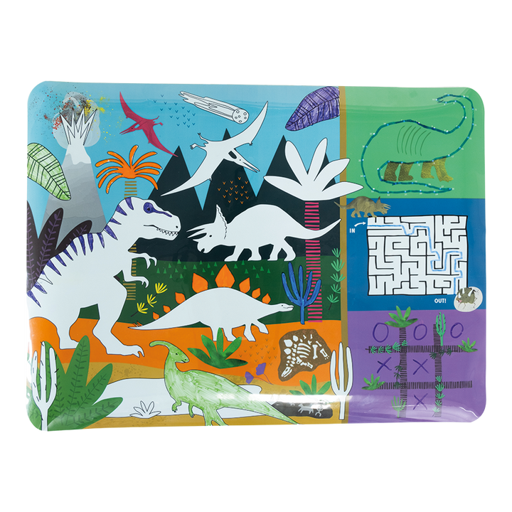 Floss &amp; Rock Colouring Fun &amp; Games Mat – Dinosaur