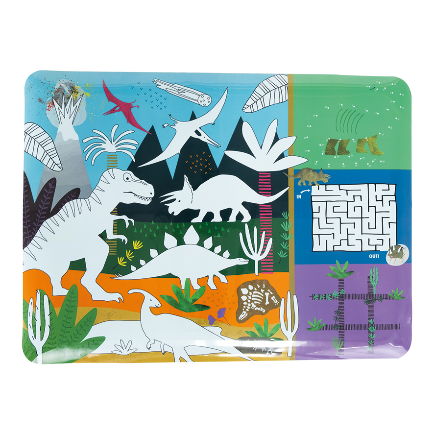 Floss &amp; Rock Colouring Fun &amp; Games Mat – Dinosaur