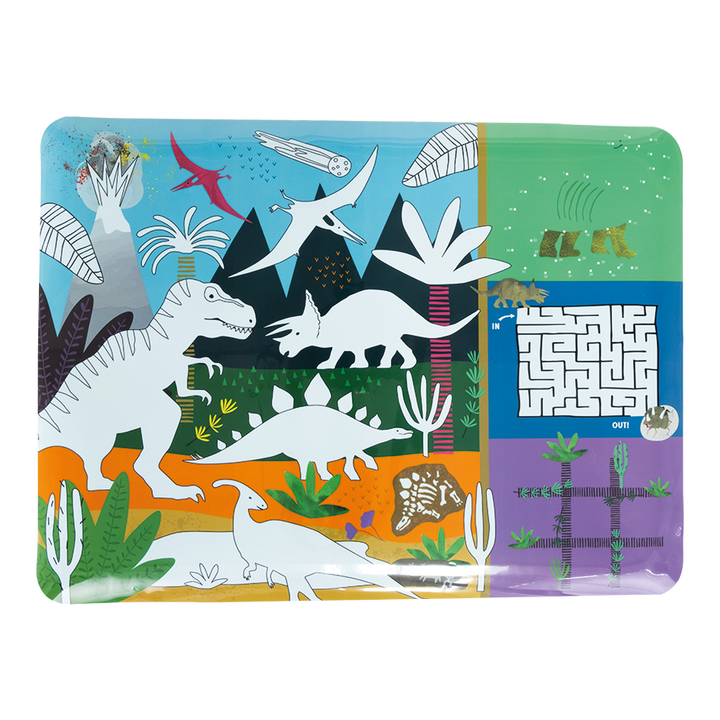 Floss &amp; Rock Colouring Fun &amp; Games Mat – Dinosaur