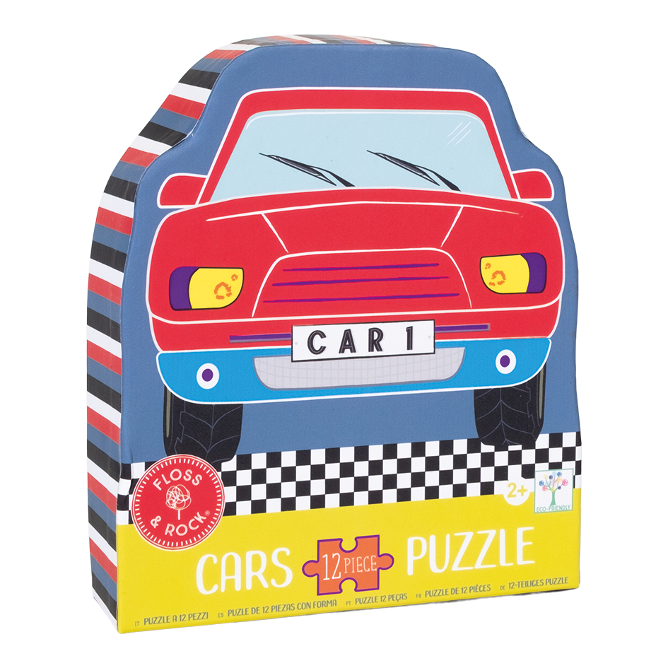Floss &amp; Rock Cars Shaped Puzzle – 12 Piece