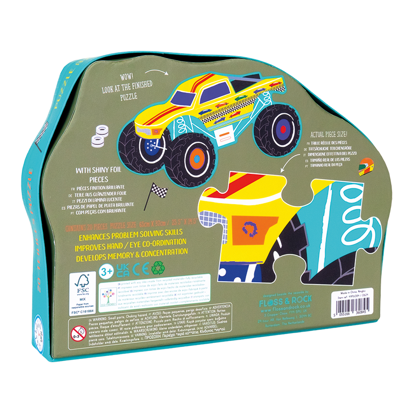 Floss &amp; Rock Cars Shaped Puzzle – 20 Piece