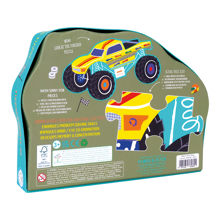 Floss &amp; Rock Cars Shaped Puzzle – 20 Piece
