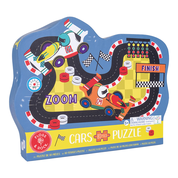 Floss &amp; Rock Cars Shaped Puzzle – 80 Piece