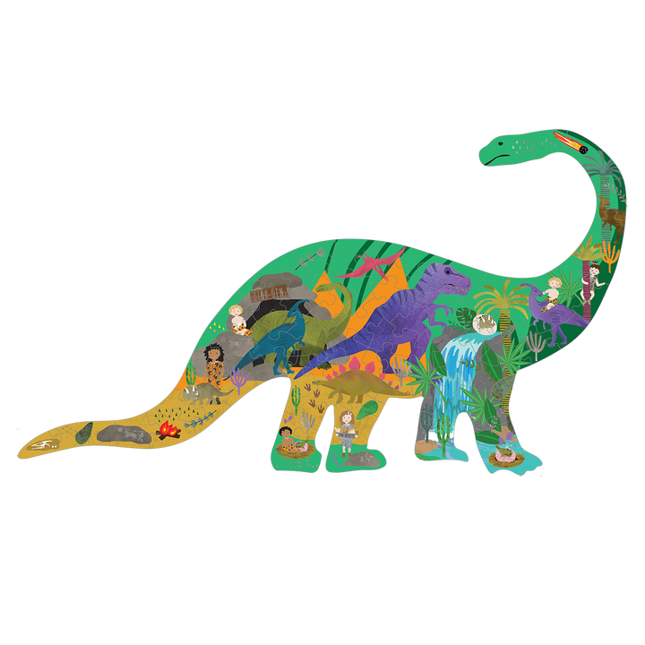 Floss &amp; Rock Dino Shaped Puzzle – 80 Piece