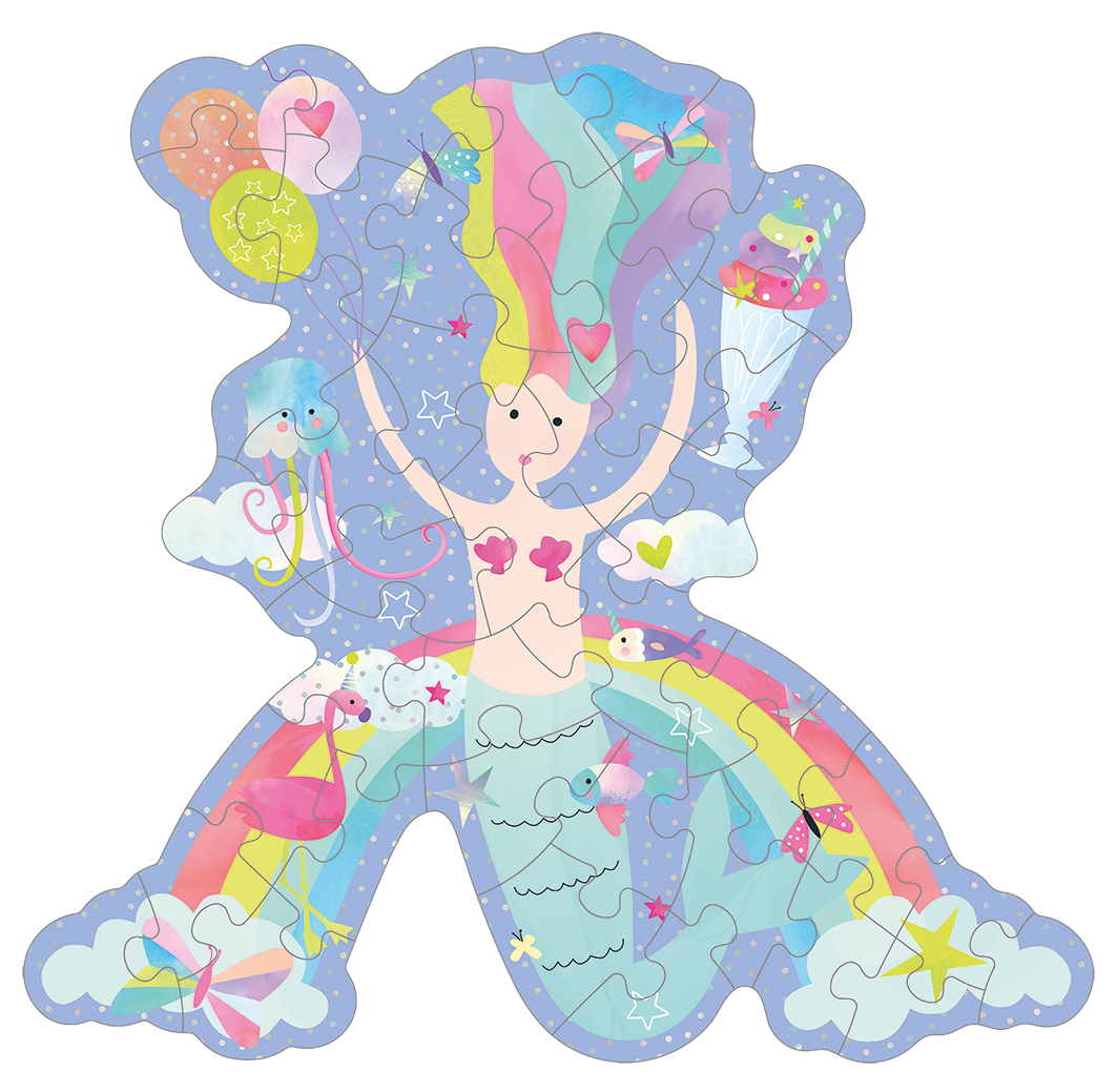 Floss &amp; Rock Fantasy Shaped Puzzle – 40 Piece