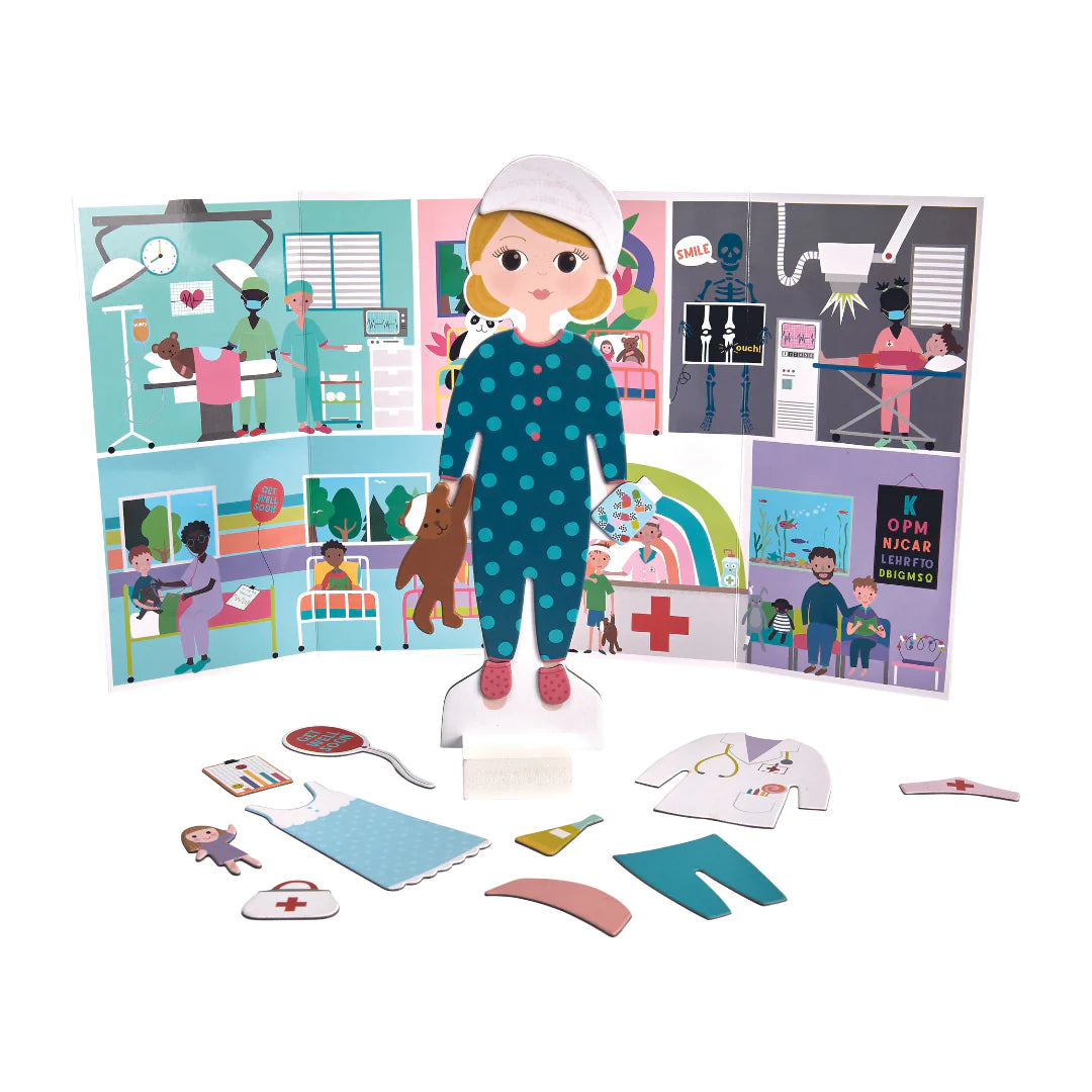 Floss &amp; Rock Wooden Magnetic Dress Up Doll – Florence