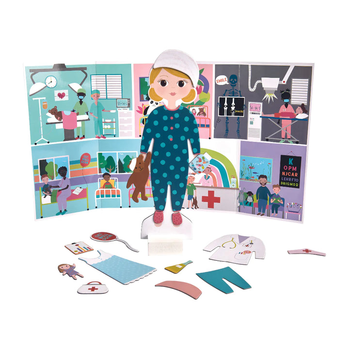 Floss &amp; Rock Wooden Magnetic Dress Up Doll – Florence