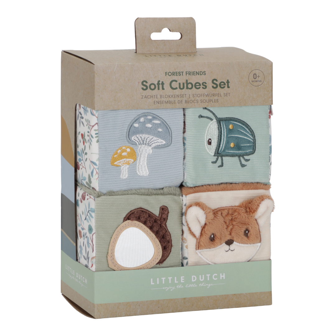 Little Dutch Soft Cubes – Forest Friends (Set of 4)