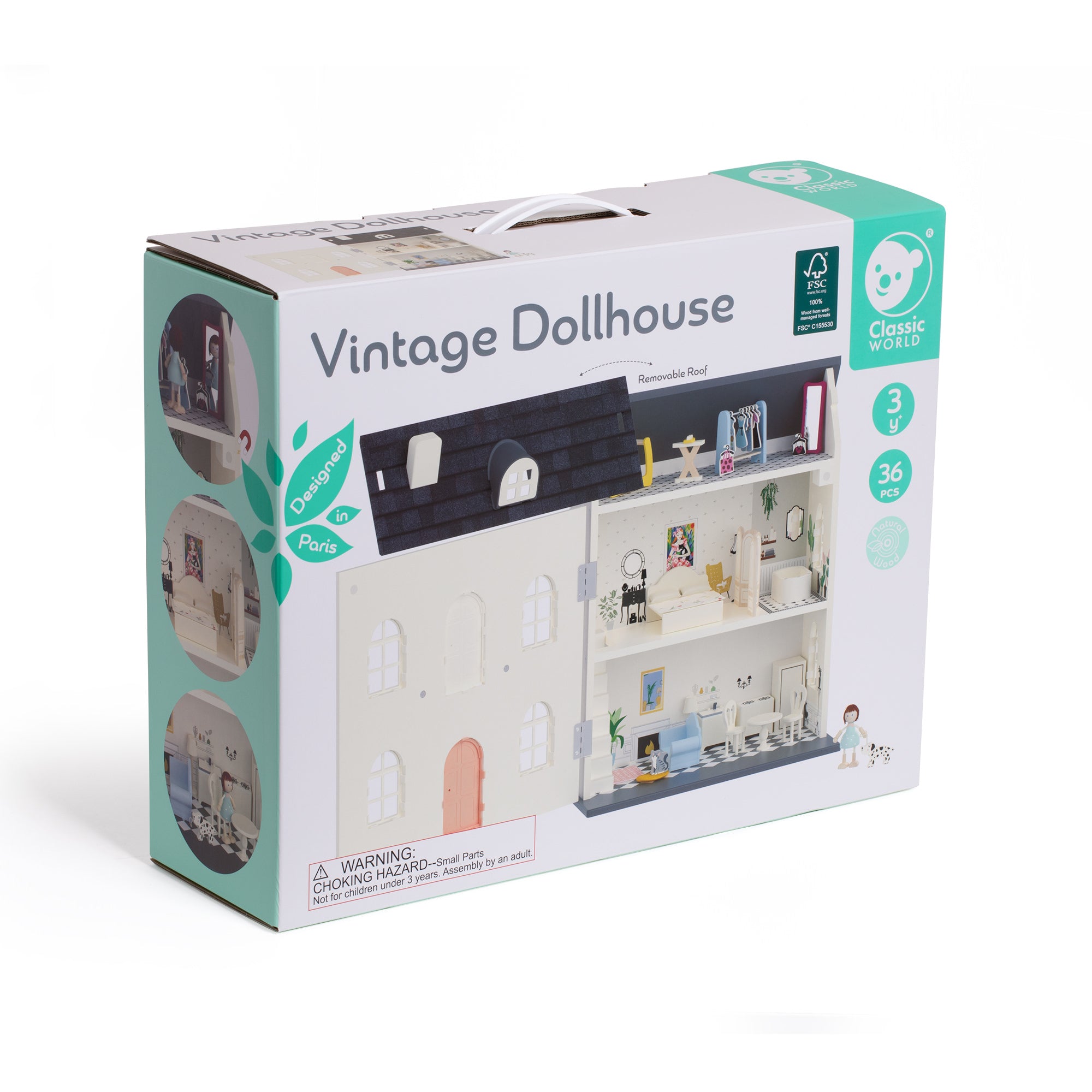 Classic World Vintage Wooden Dollhouse