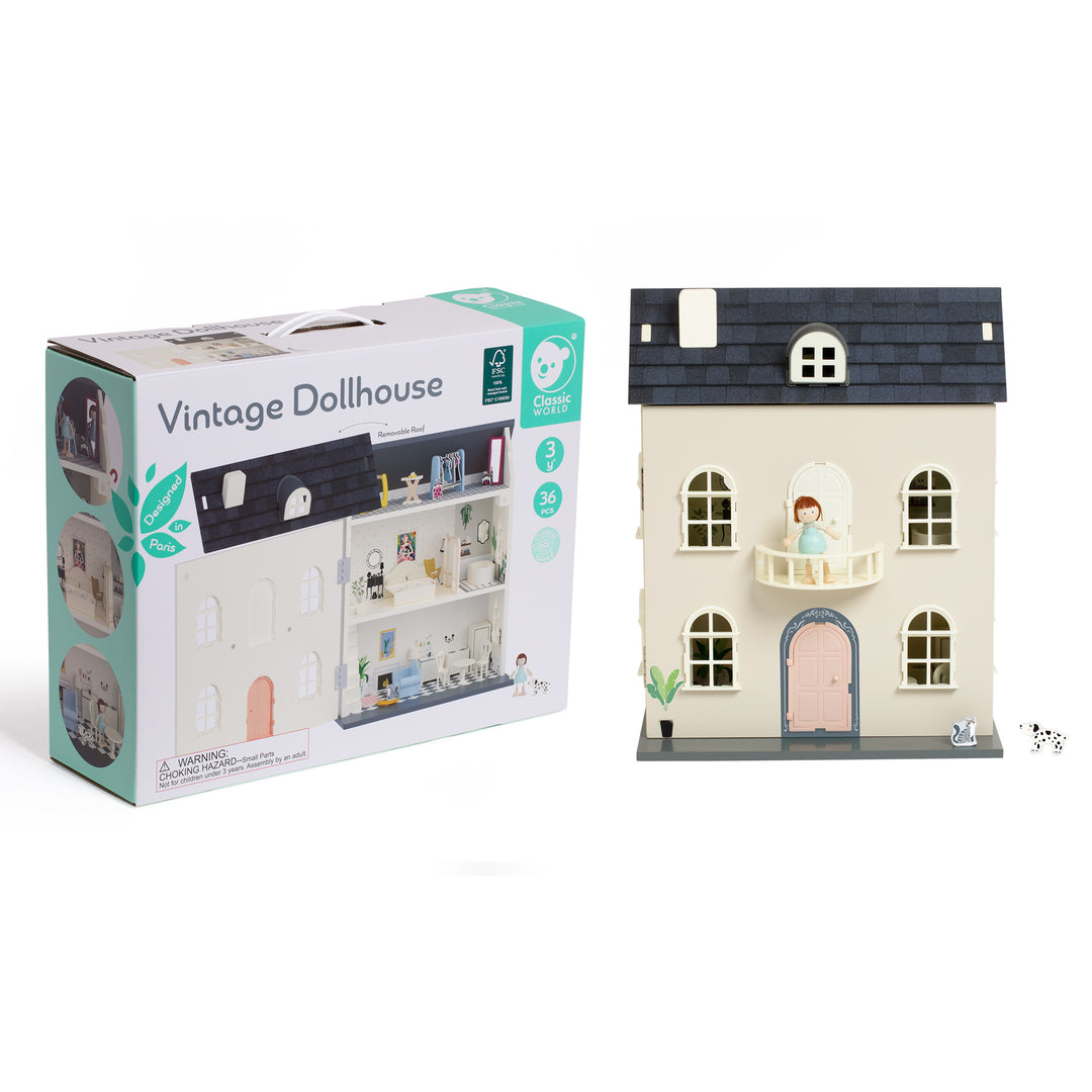 Classic World Vintage Wooden Dollhouse
