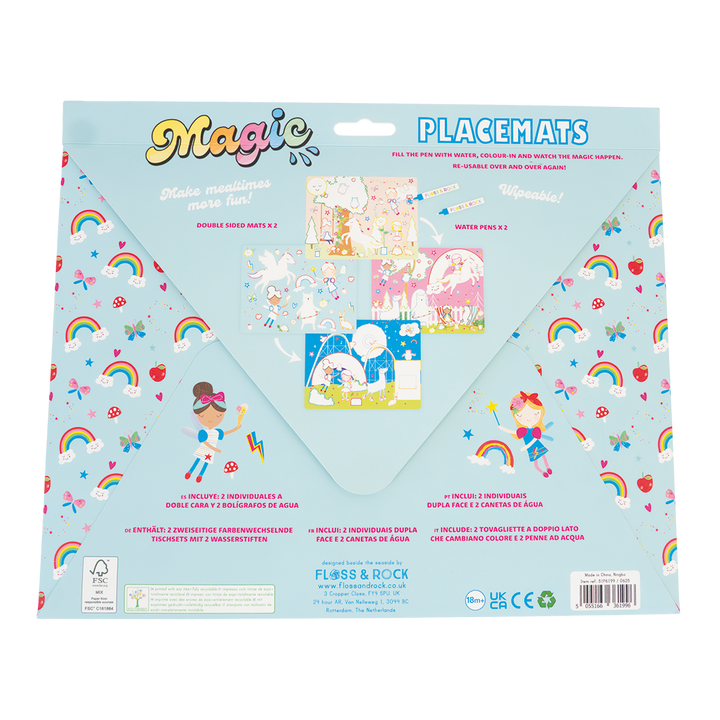 Floss &amp; Rock Magic Water Placemats – Rainbow Fairy