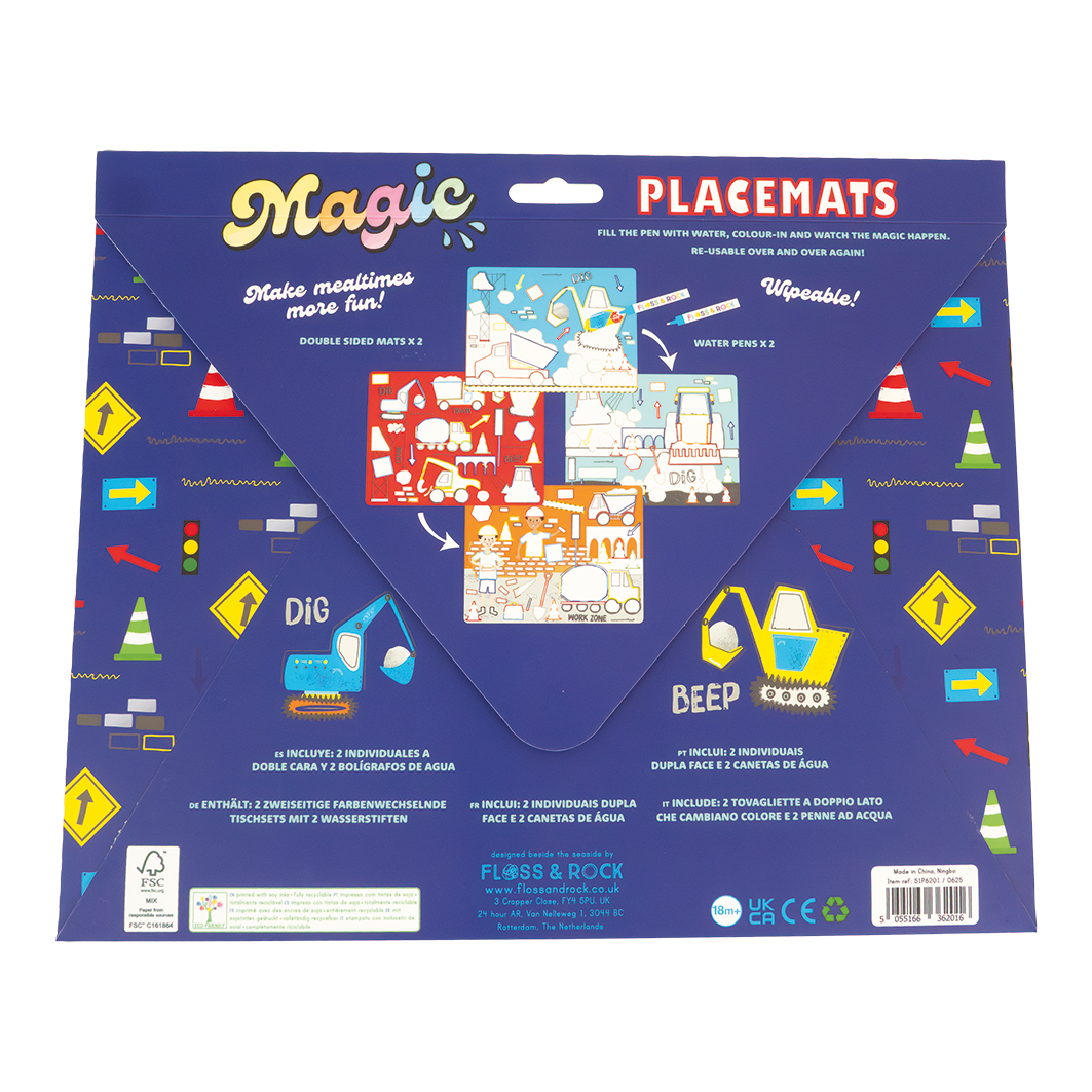 Floss & Rock Magic Water Placemats – Construction