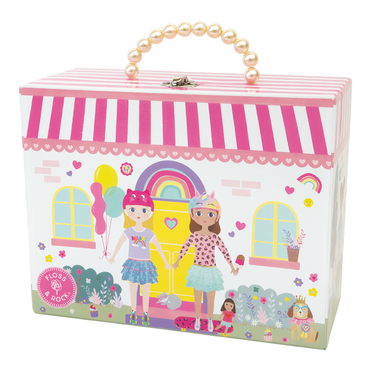 Floss & Rock Musical Tin Tea Set – Best Friends (9 Piece)