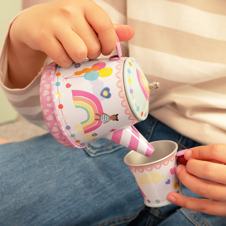 Floss &amp; Rock Musical Tin Tea Set – Best Friends (9 Piece)