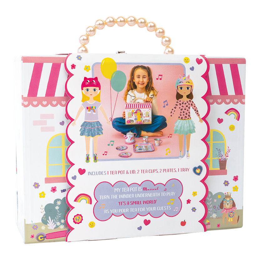 Floss & Rock Musical Tin Tea Set – Best Friends (9 Piece)