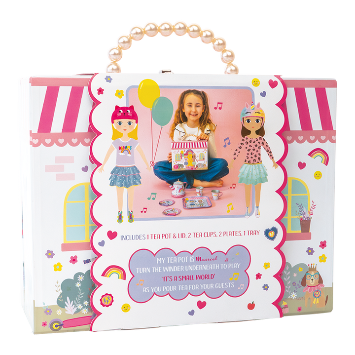Floss &amp; Rock Musical Tin Tea Set – Best Friends (9 Piece)