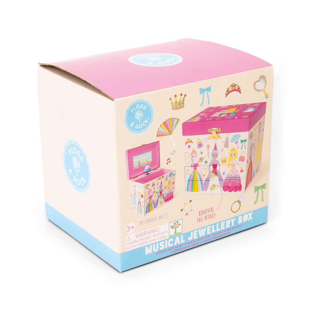 Floss & Rock Musical Jewellery Box with Drawers – Princess