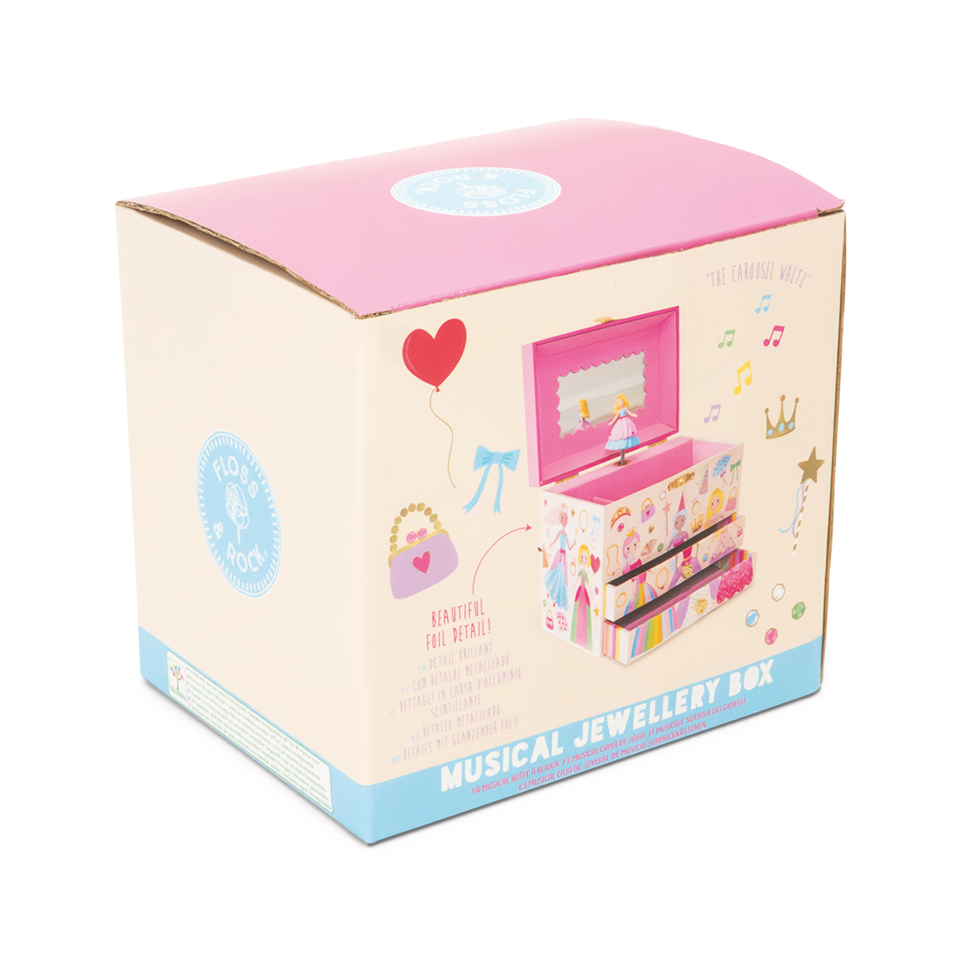 Floss & Rock Musical Jewellery Box with Drawers – Princess