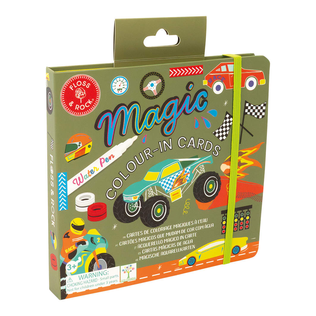 Floss & Rock Magic Colour Changing Water Cards – Cars