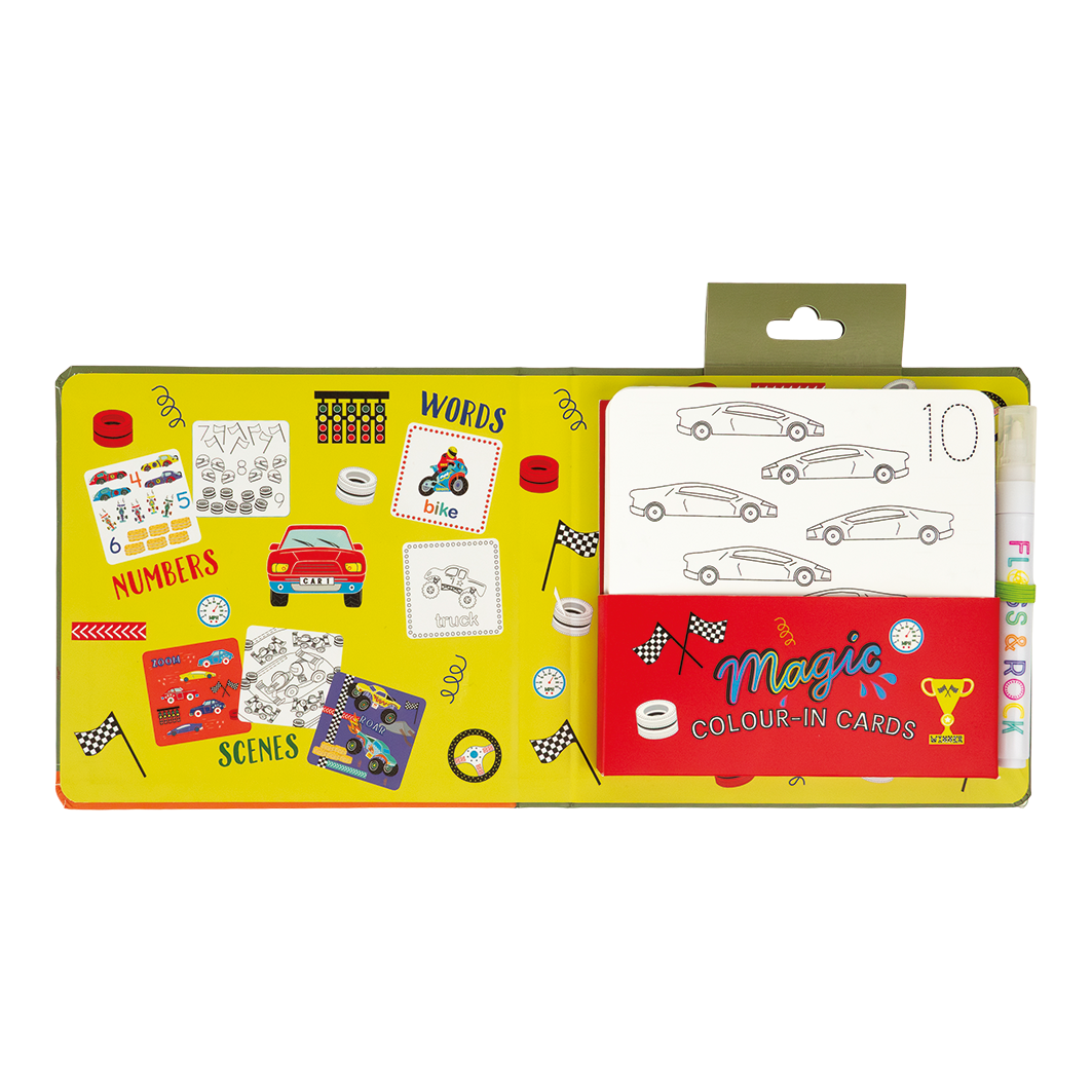 Floss & Rock Magic Colour Changing Water Cards – Cars