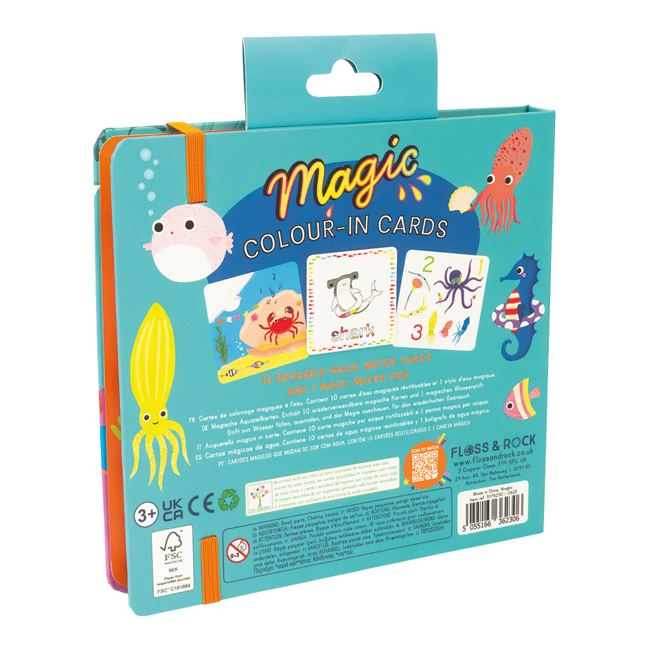 Floss & Rock Magic Colour Changing Water Cards – Ocean