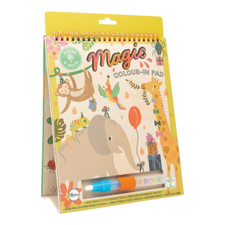 Floss &amp; Rock Magic Colour Changing Water Card Easel &amp; Pen – Jungle Party
