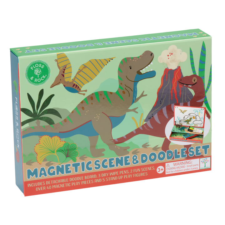 Floss &amp; Rock Magnetic Scene &amp; Doodle Set – Dinosaur