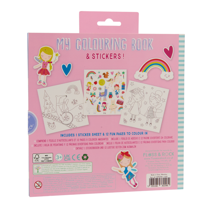 Floss &amp; Rock Scribble Sniffs My Colouring Book &amp; Stickers – Rainbow Fairy