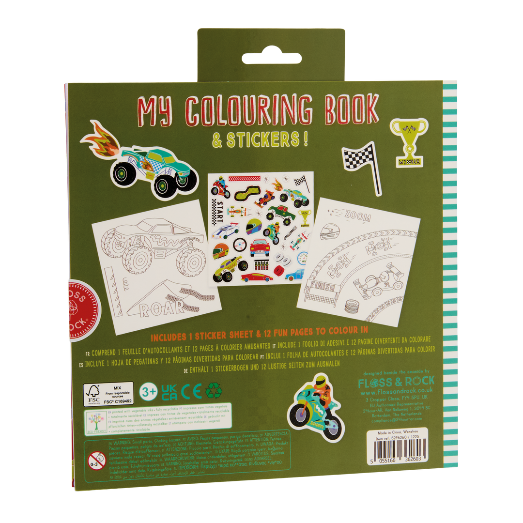 Floss &amp; Rock Scribble Sniffs My Colouring Book &amp; Stickers – Cars