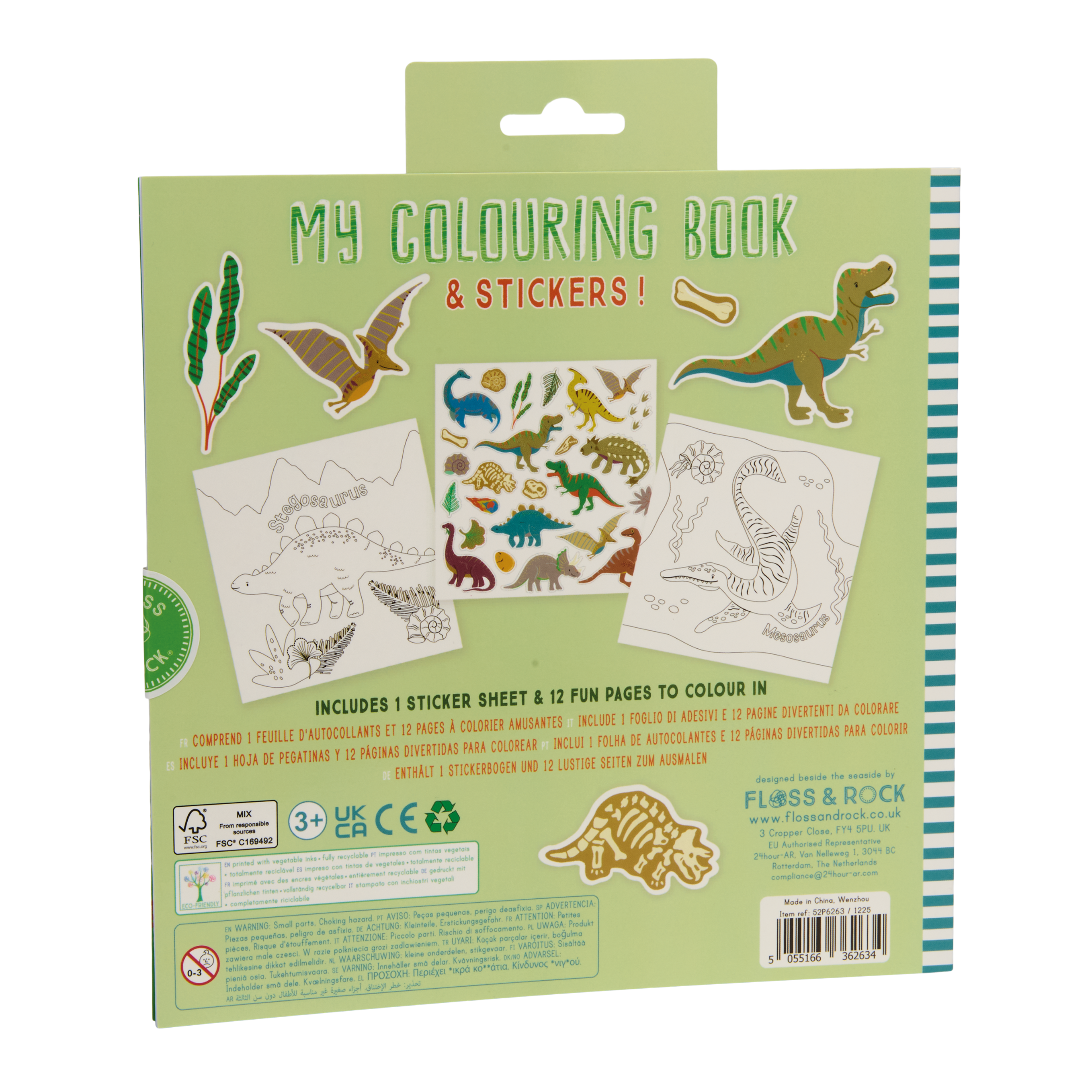 Floss & Rock Scribble Sniffs My Colouring Book & Stickers – Dinosaur
