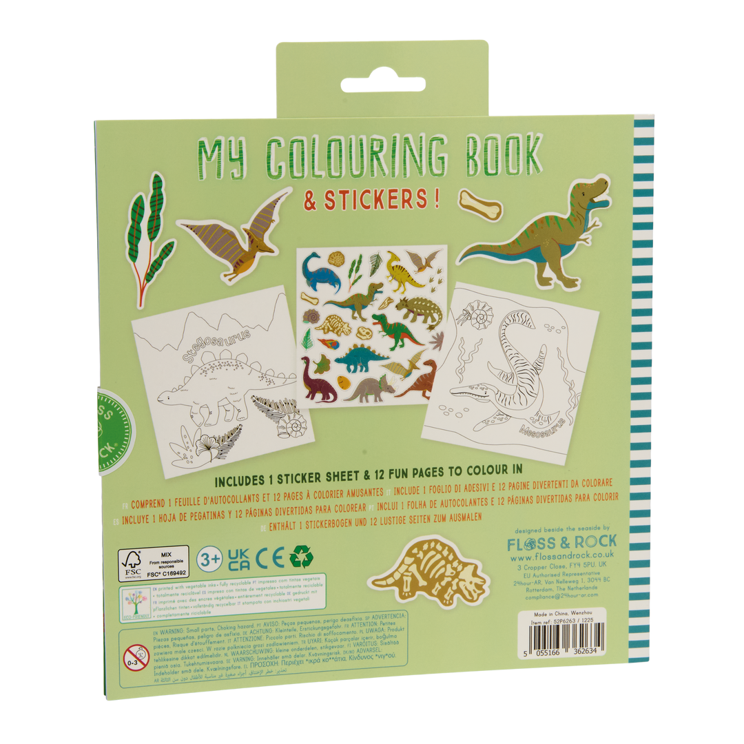 Floss &amp; Rock Scribble Sniffs My Colouring Book &amp; Stickers – Dinosaur