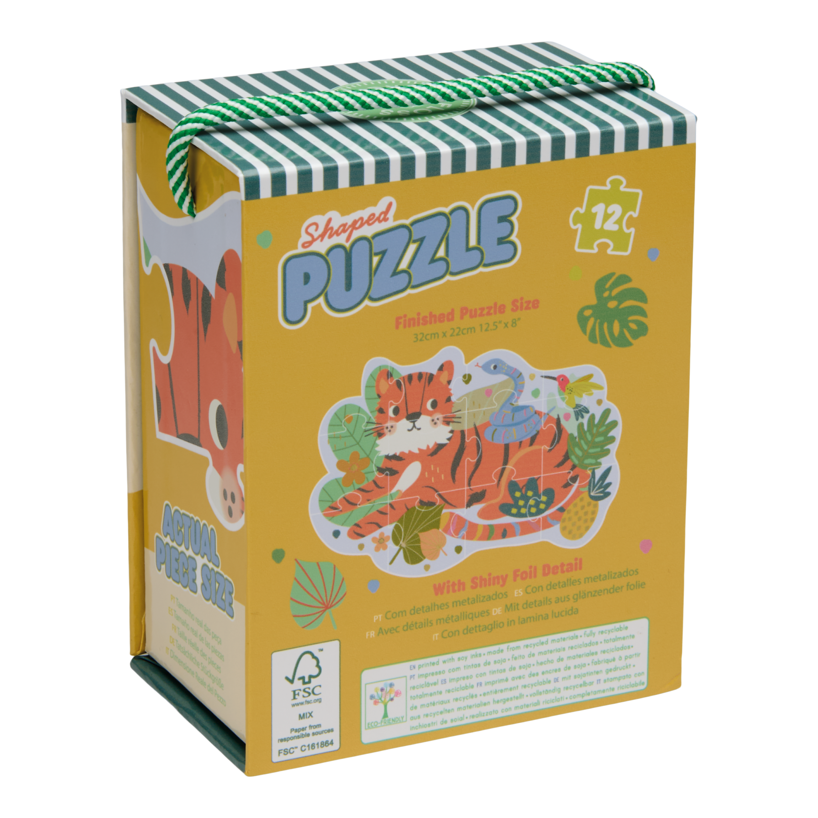 Floss & Rock Shaped Puzzle – Jungle (12 Piece)