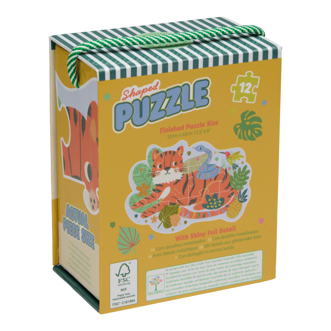 Floss &amp; Rock Shaped Puzzle – Jungle (12 Piece)