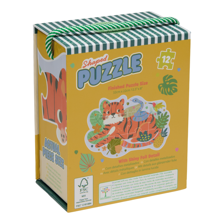 Floss &amp; Rock Shaped Puzzle – Jungle (12 Piece)
