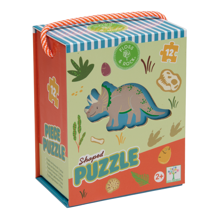 Floss &amp; Rock Shaped Puzzle – Dinosaur (12 Piece)
