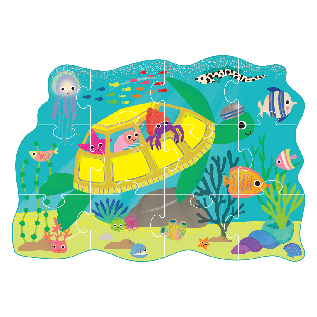 Floss &amp; Rock Shaped Puzzle – Ocean (12 Piece)