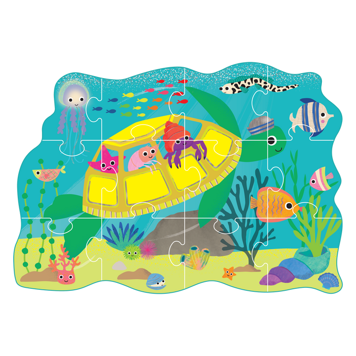 Floss &amp; Rock Shaped Puzzle – Ocean (12 Piece)
