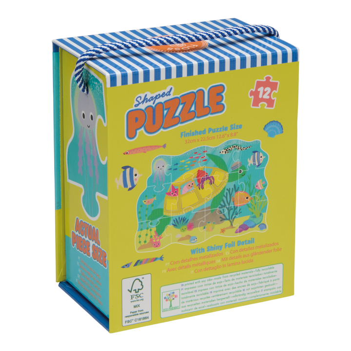 Floss &amp; Rock Shaped Puzzle – Ocean (12 Piece)