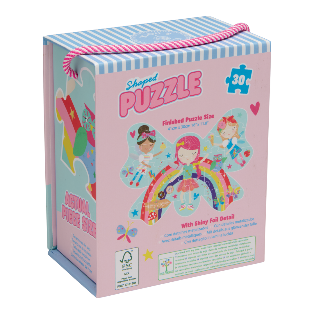 Floss &amp; Rock Shaped Puzzle – Rainbow Fairy (30 Piece)